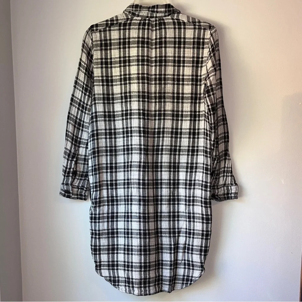 Madewell Double Gauze Plaid Shirtdress